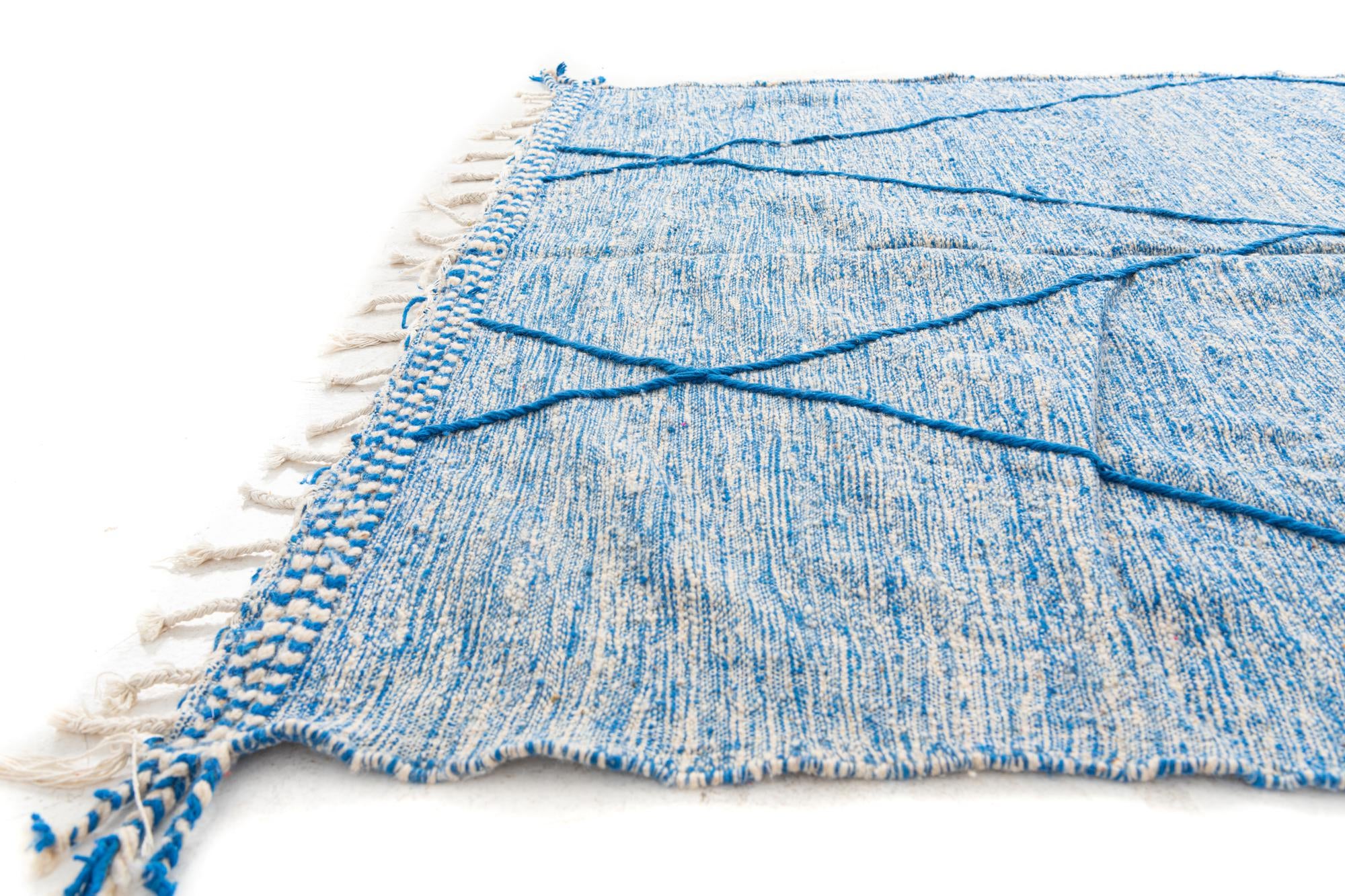 6' 2 x 10' 5 Hand Knotted Moroccan Wool Rug
