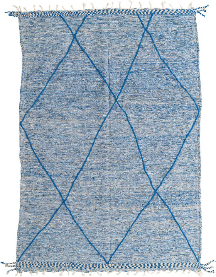 Detail image of 6' 2 x 10' 5 Hand Knotted Moroccan Wool Rug