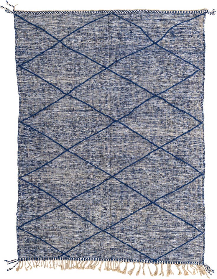 Detail image of 6' 5 x 10' 2 Hand Knotted Moroccan Wool Rug