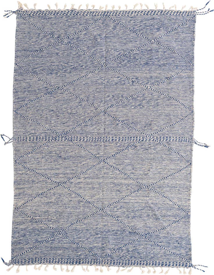 Detail image of 6' 3 x 10' 5 Hand Knotted Moroccan Wool Rug