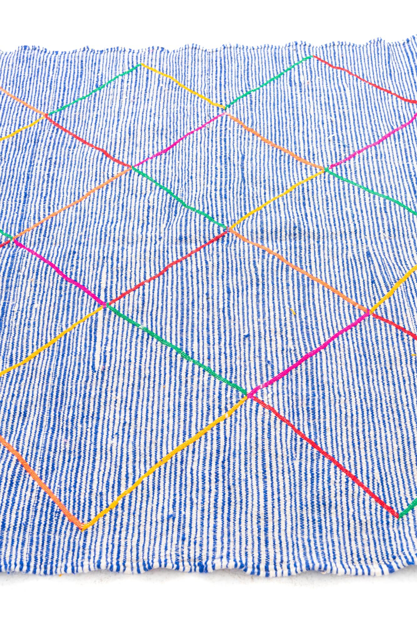 4' 8 x 8' Hand Knotted Moroccan Wool Rug