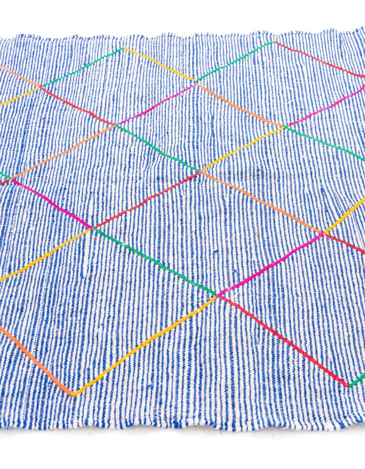 Detail image of 4' 8 x 8'  Hand Knotted Moroccan Wool Rug