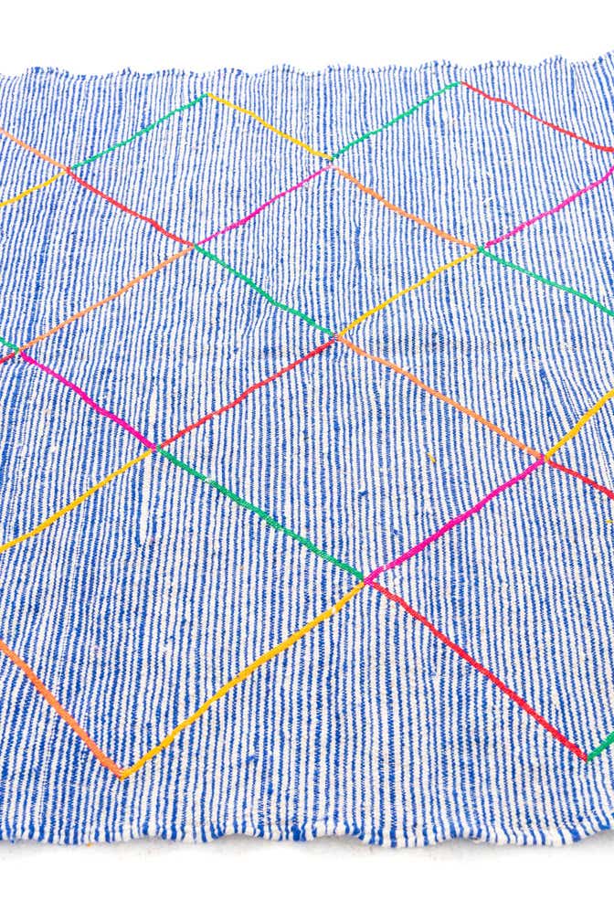 4' 8 x 8' Hand Knotted Moroccan Wool Rug