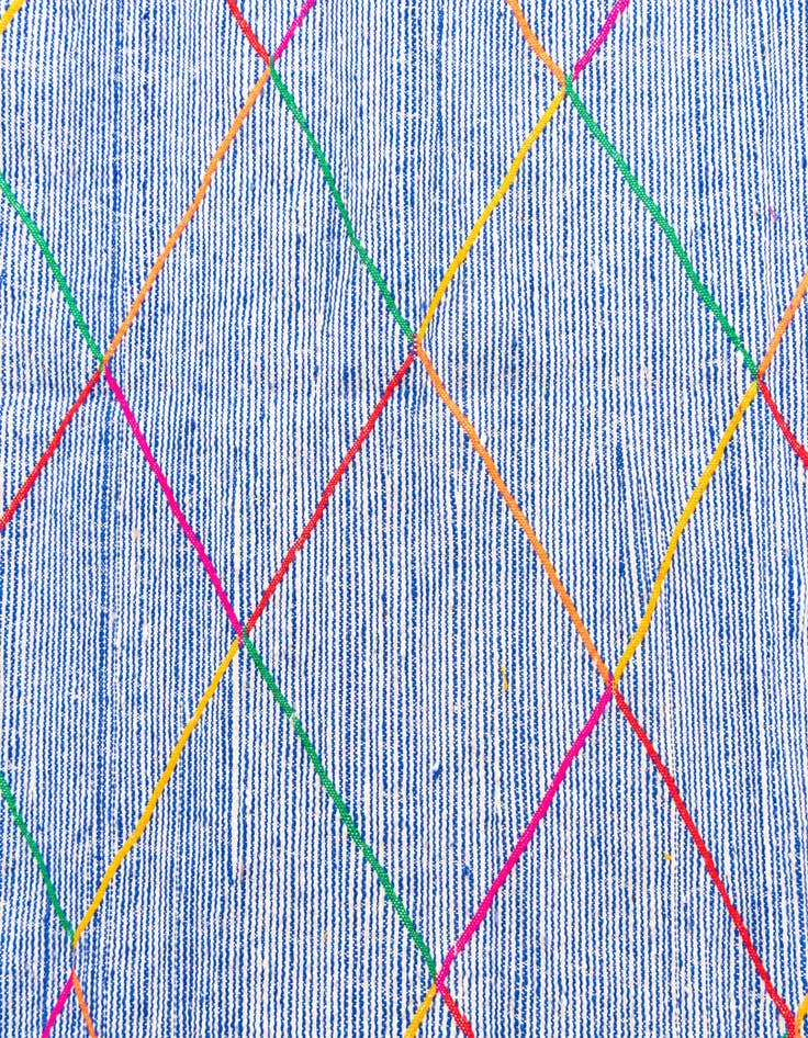 Detail image of 4' 8 x 8'  Hand Knotted Moroccan Wool Rug