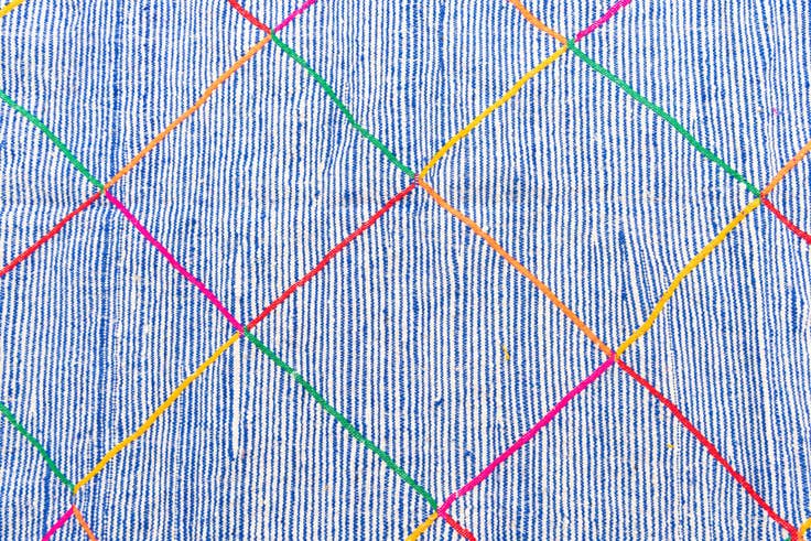 Detail image of 4' 8 x 8' Hand Knotted Moroccan Wool Rug