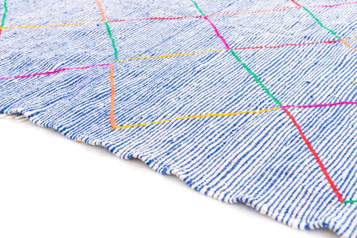 4' 8 x 8' Hand Knotted Moroccan Wool Rug