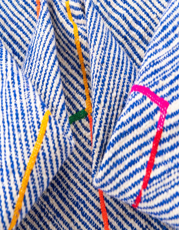 Detail image of 4' 8 x 8'  Hand Knotted Moroccan Wool Rug