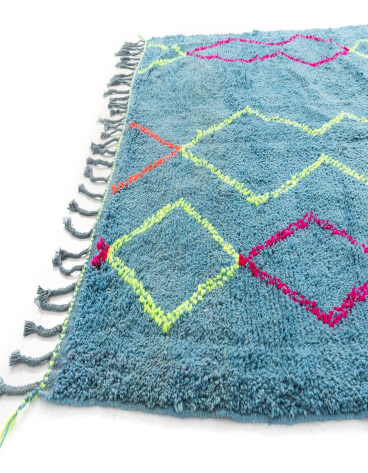 Detail image of 6' 8 x 9' 9  Hand Knotted Moroccan Wool Rug