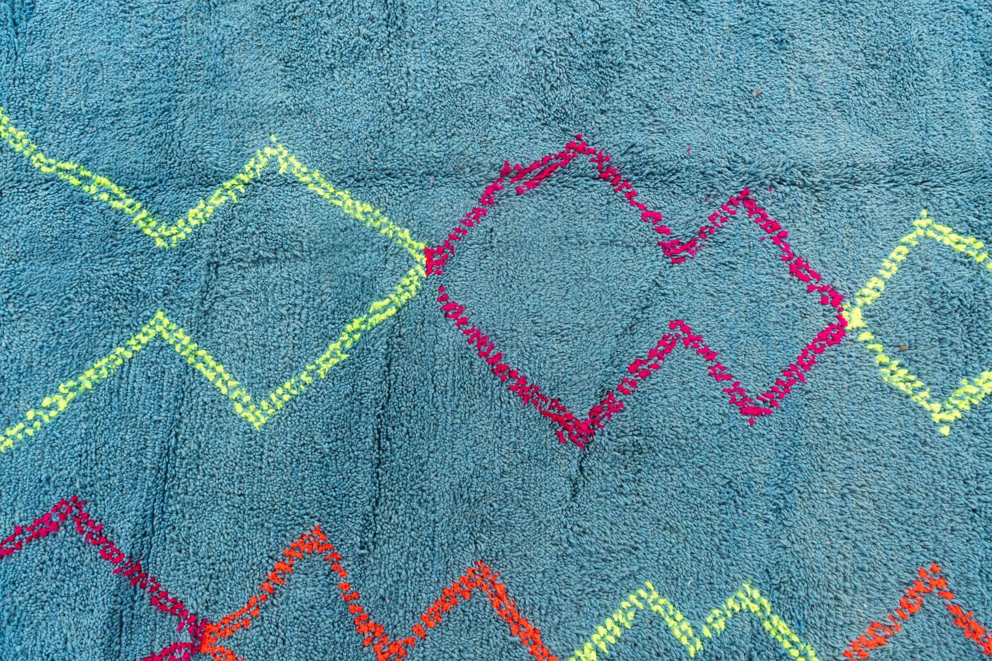 6' 8 x 9' 9 Hand Knotted Moroccan Wool Rug