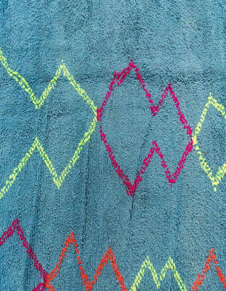 Detail image of 6' 8 x 9' 9  Hand Knotted Moroccan Wool Rug