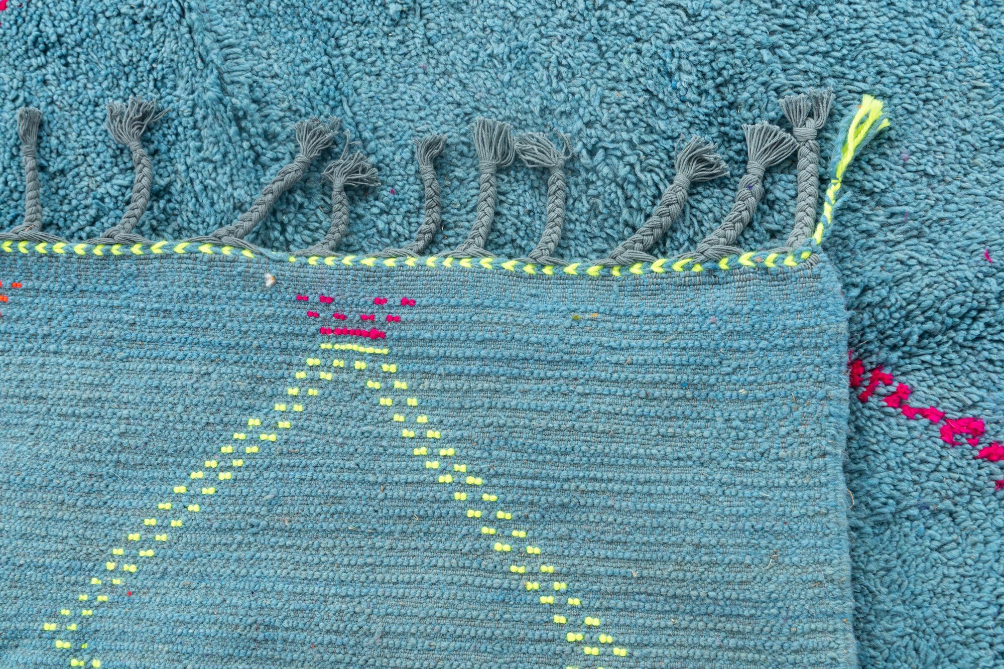 6' 8 x 9' 9 Hand Knotted Moroccan Wool Rug