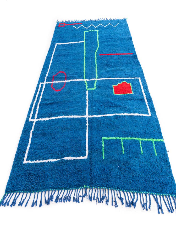 Detail image of 6' 6 x 9' 5  Hand Knotted Moroccan Wool Rug