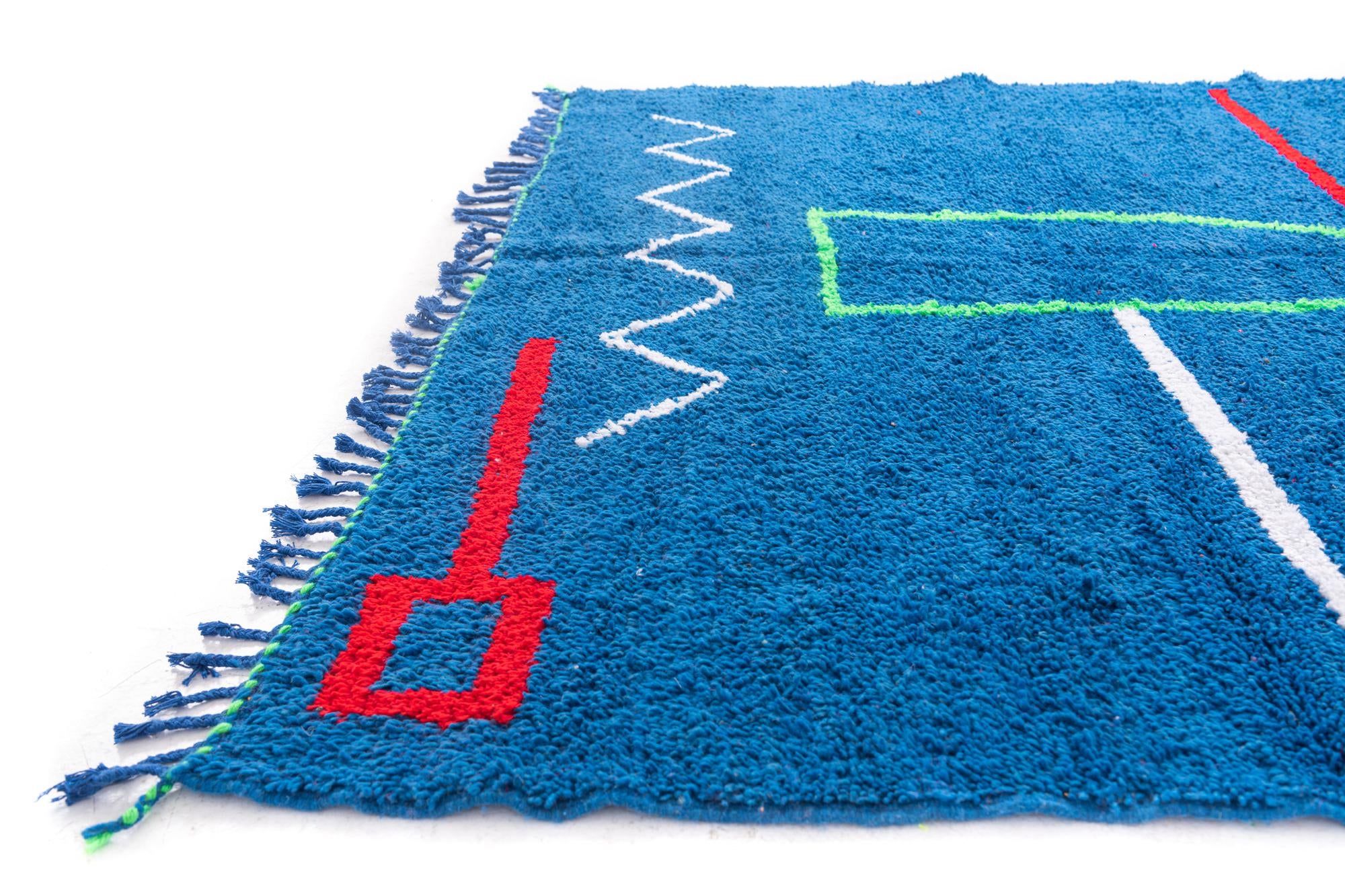 6' 6 x 9' 5 Hand Knotted Moroccan Wool Rug