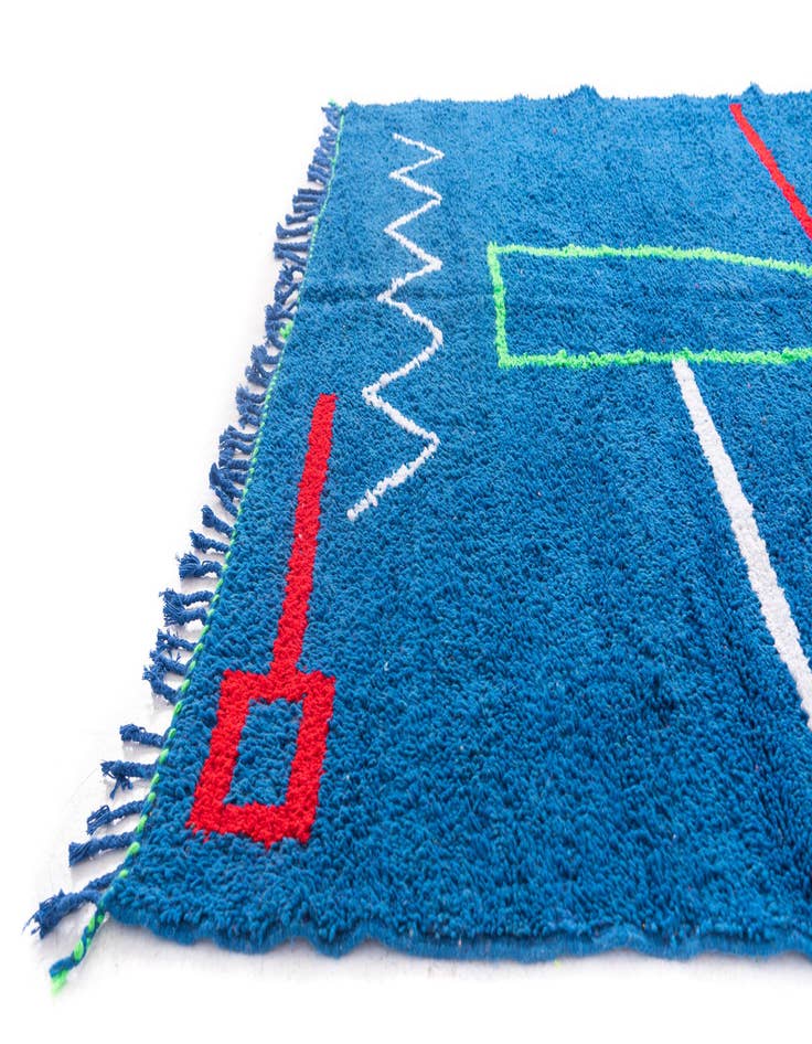 Detail image of 6' 6 x 9' 5  Hand Knotted Moroccan Wool Rug