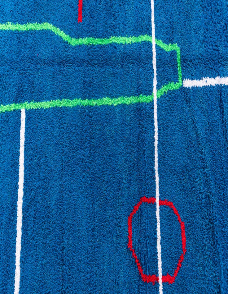 Detail image of 6' 6 x 9' 5  Hand Knotted Moroccan Wool Rug