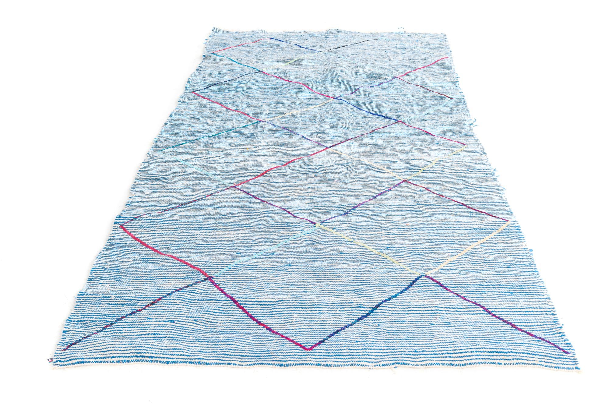 4' 9 x 7' 9 Hand Knotted Moroccan Wool Rug