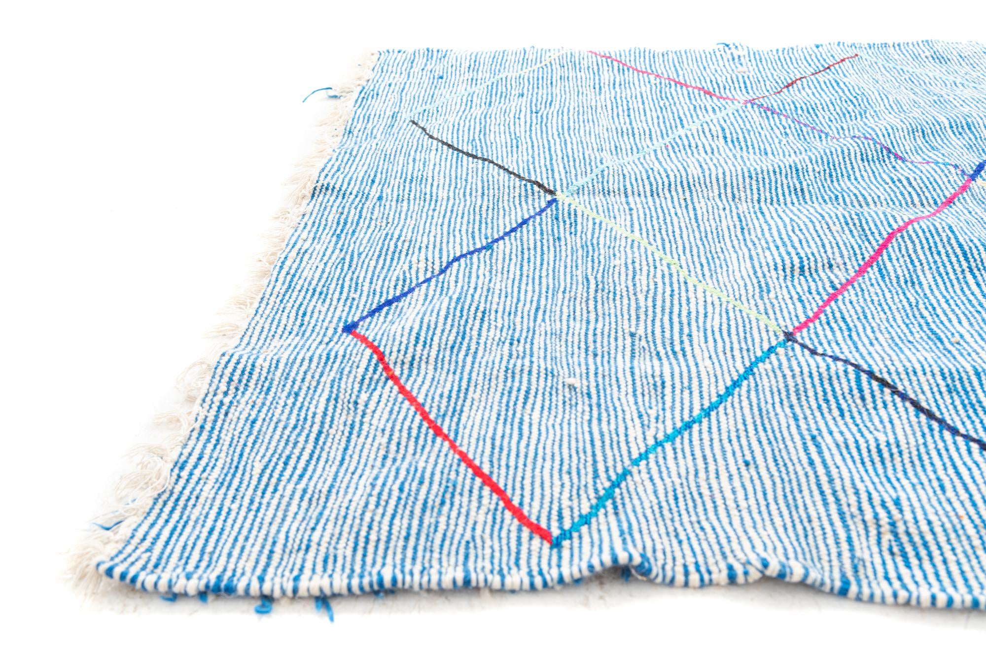 4' 9 x 7' 9 Hand Knotted Moroccan Wool Rug