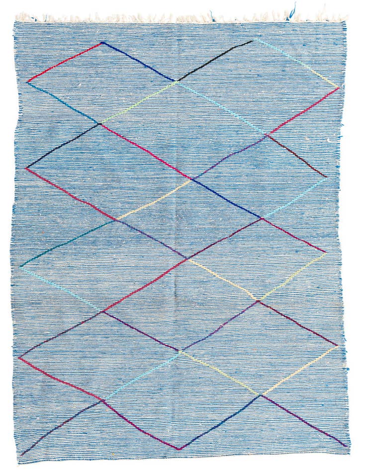 Detail image of 4' 9 x 7' 9 Hand Knotted Moroccan Wool Rug