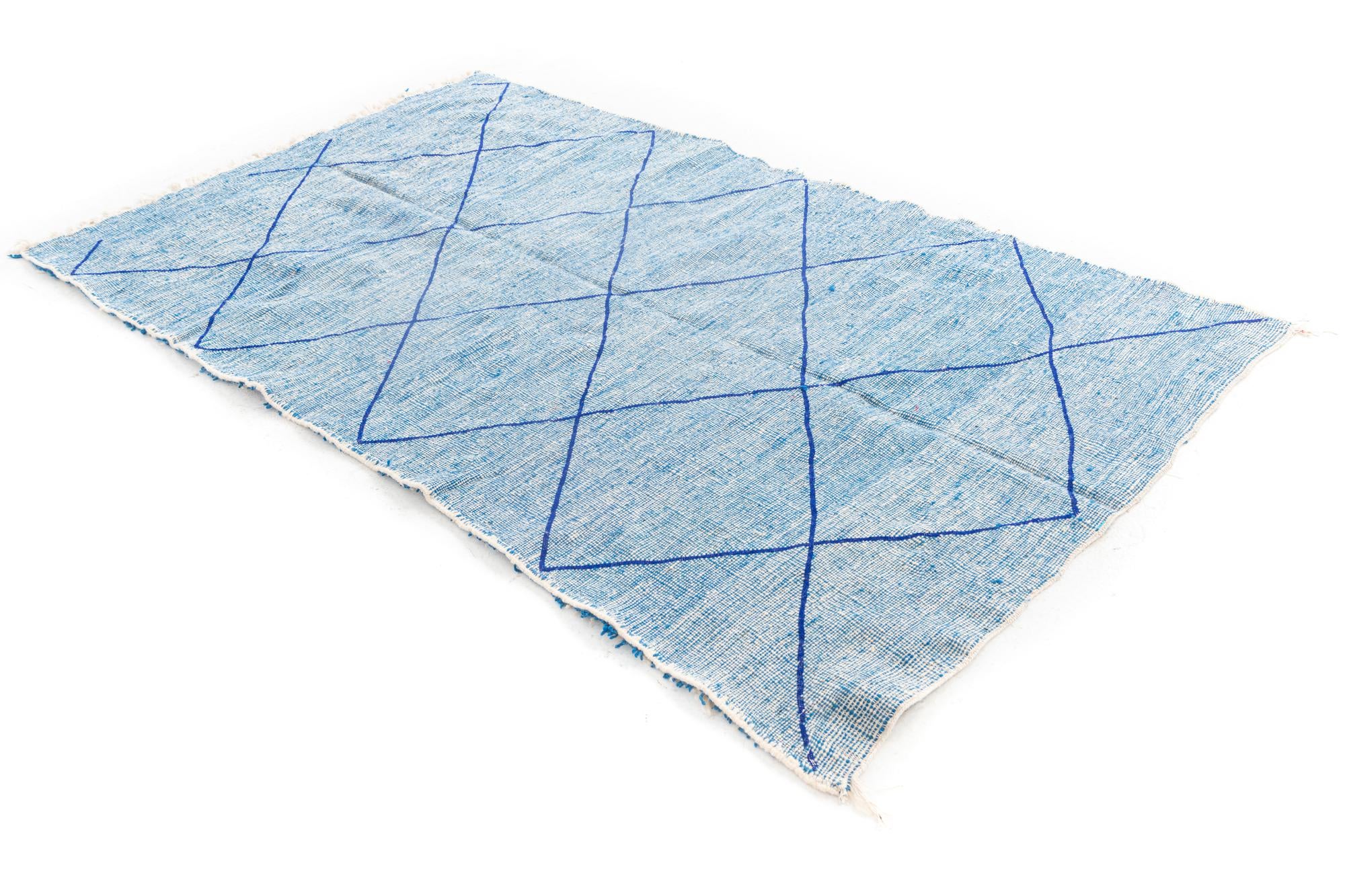 4' 8 x 7' 9 Hand Knotted Moroccan Wool Rug