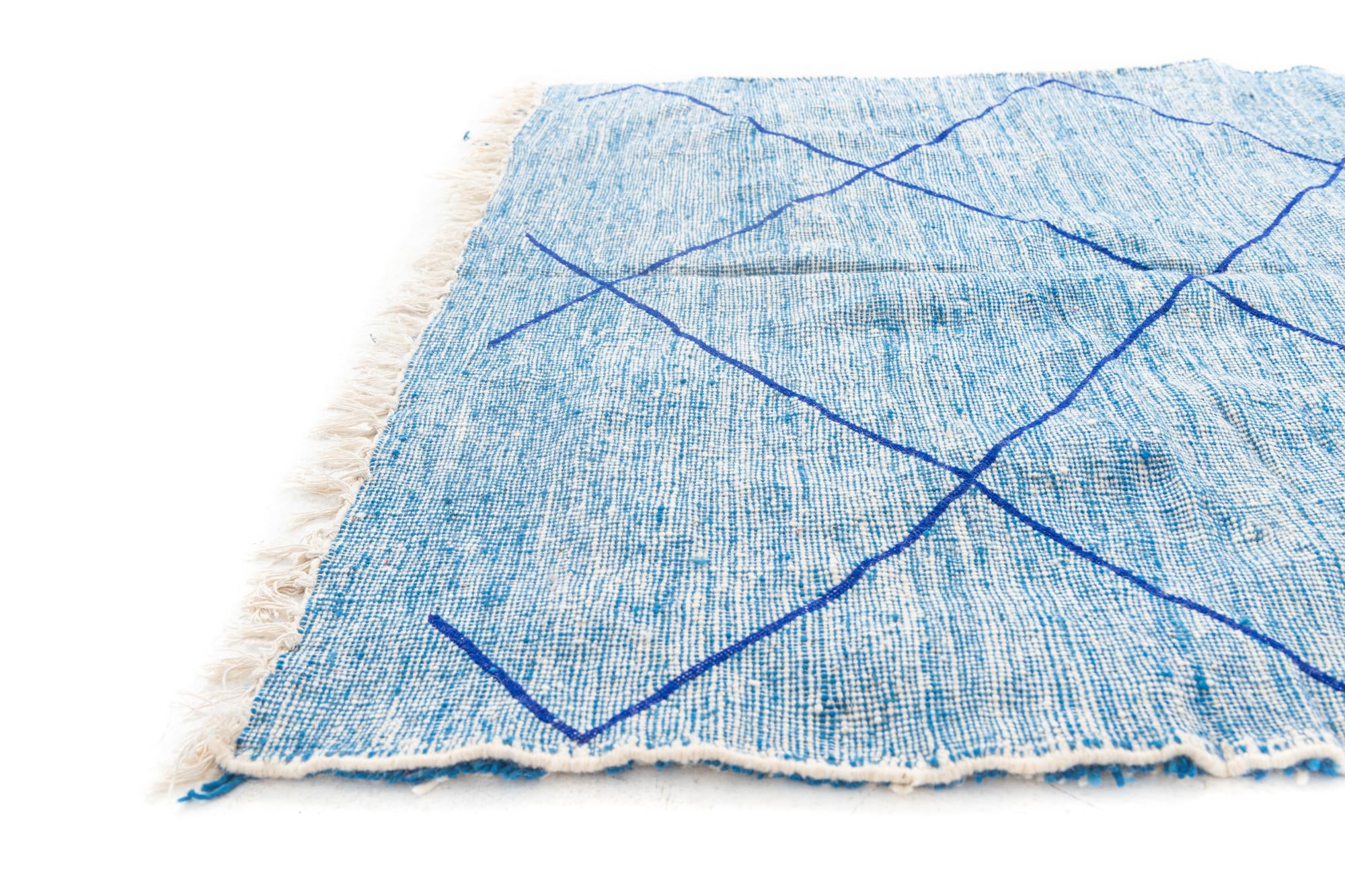 4' 8 x 7' 9 Hand Knotted Moroccan Wool Rug