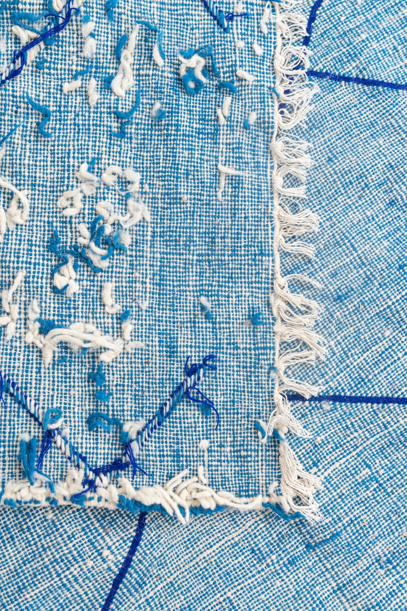 4' 8 x 7' 9 Hand Knotted Moroccan Wool Rug