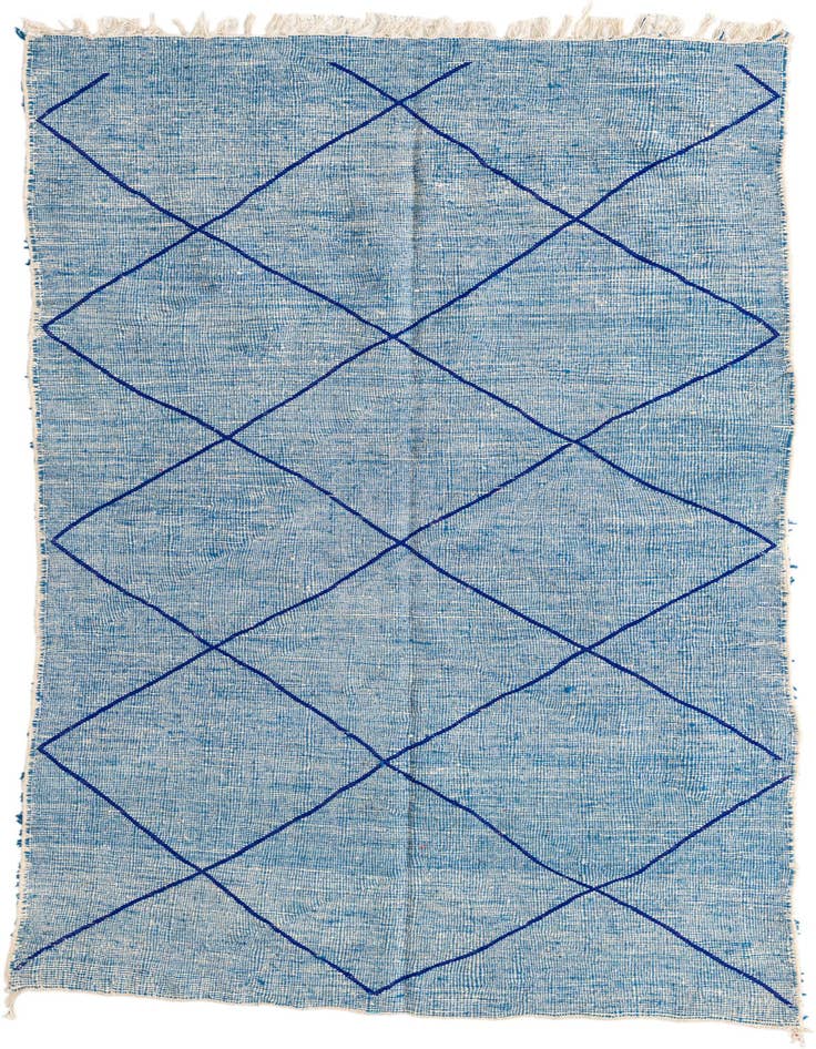 Detail image of 4' 8 x 7' 9 Hand Knotted Moroccan Wool Rug