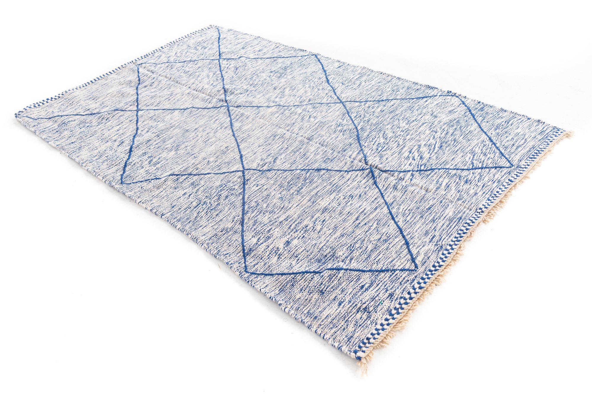 5' 3 x 8' 2 Hand Knotted Moroccan Wool Rug