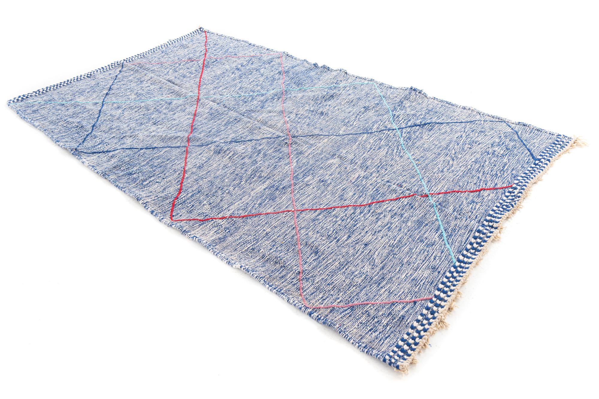 5' 2 x 9' Hand Knotted Moroccan Wool Rug