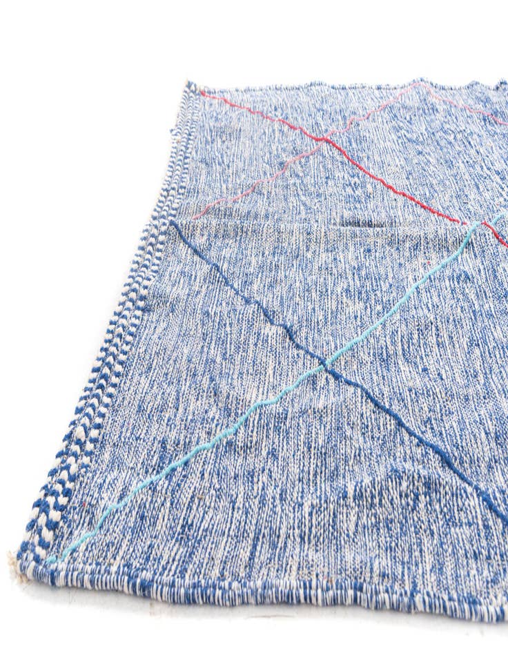 Detail image of 5' 2 x 9'  Hand Knotted Moroccan Wool Rug