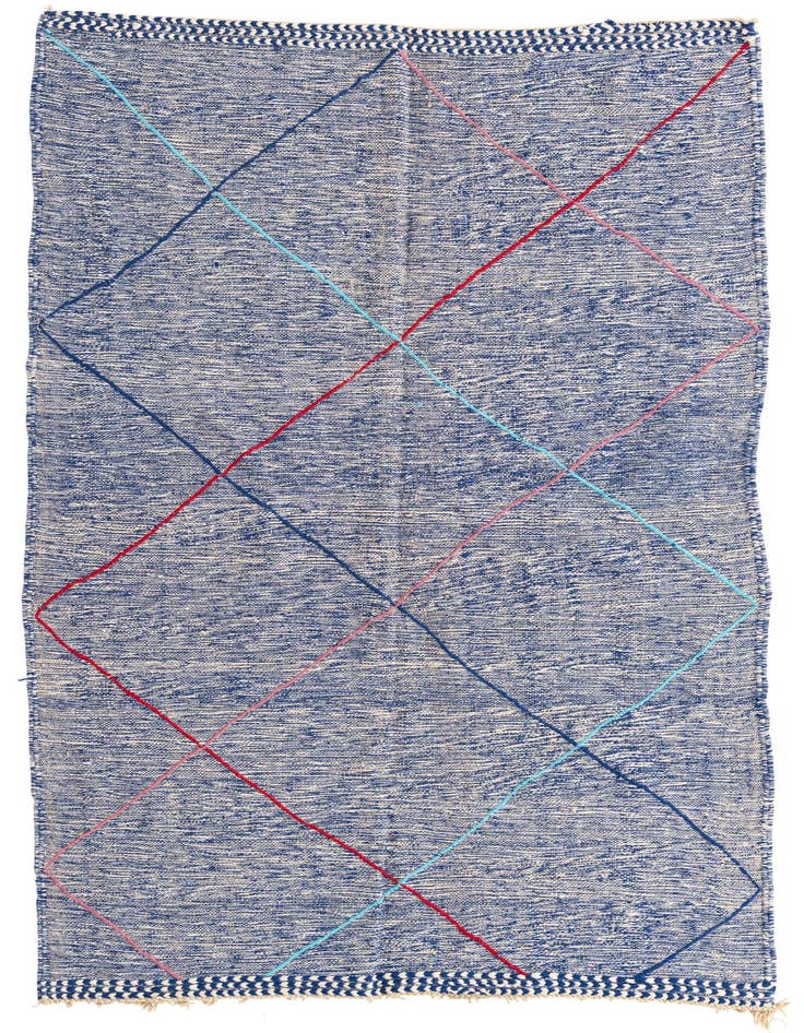 Detail image of 5' 2 x 9' Hand Knotted Moroccan Wool Rug