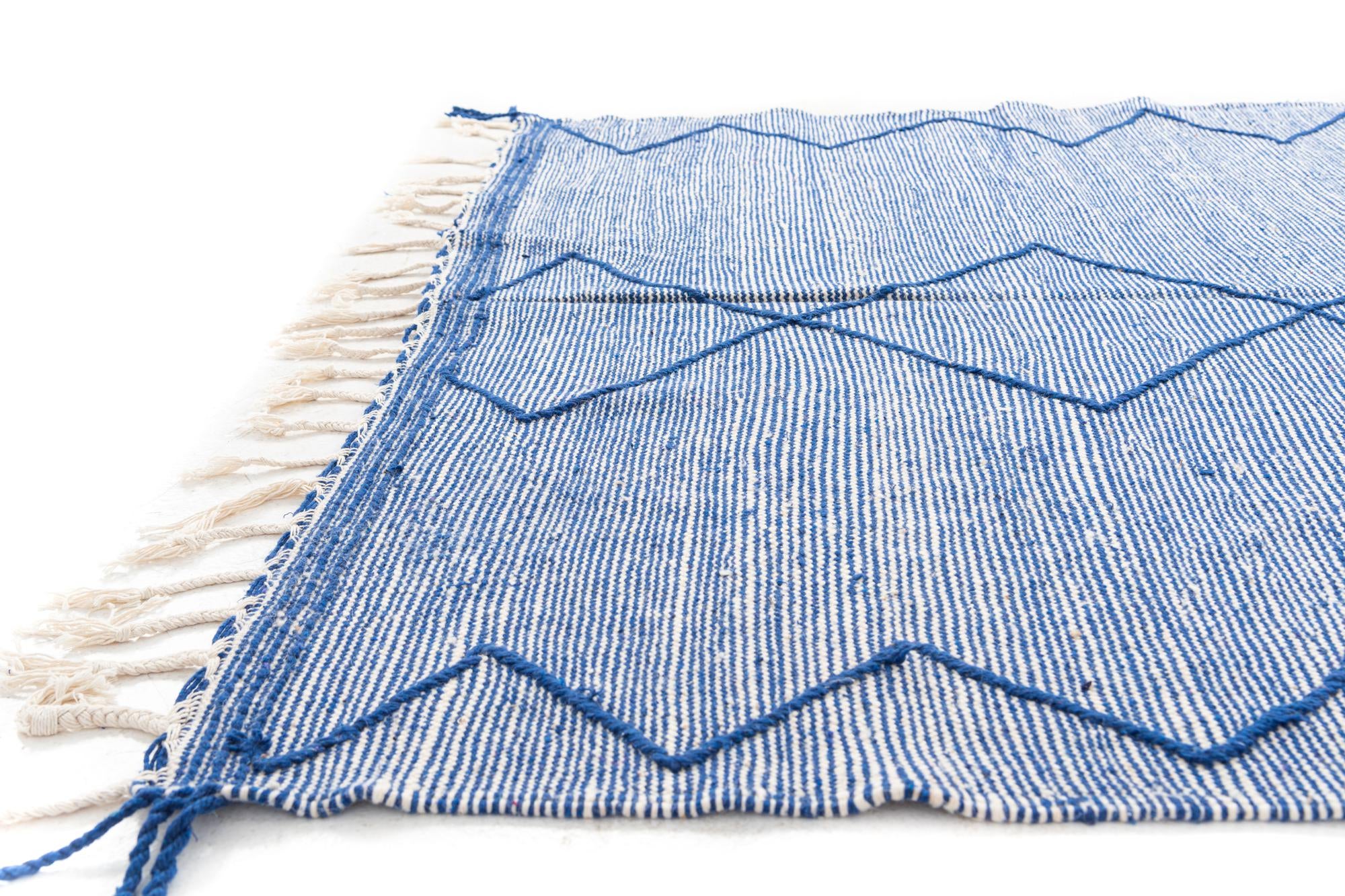 6' 2 x 10' Hand Knotted Moroccan Wool Rug