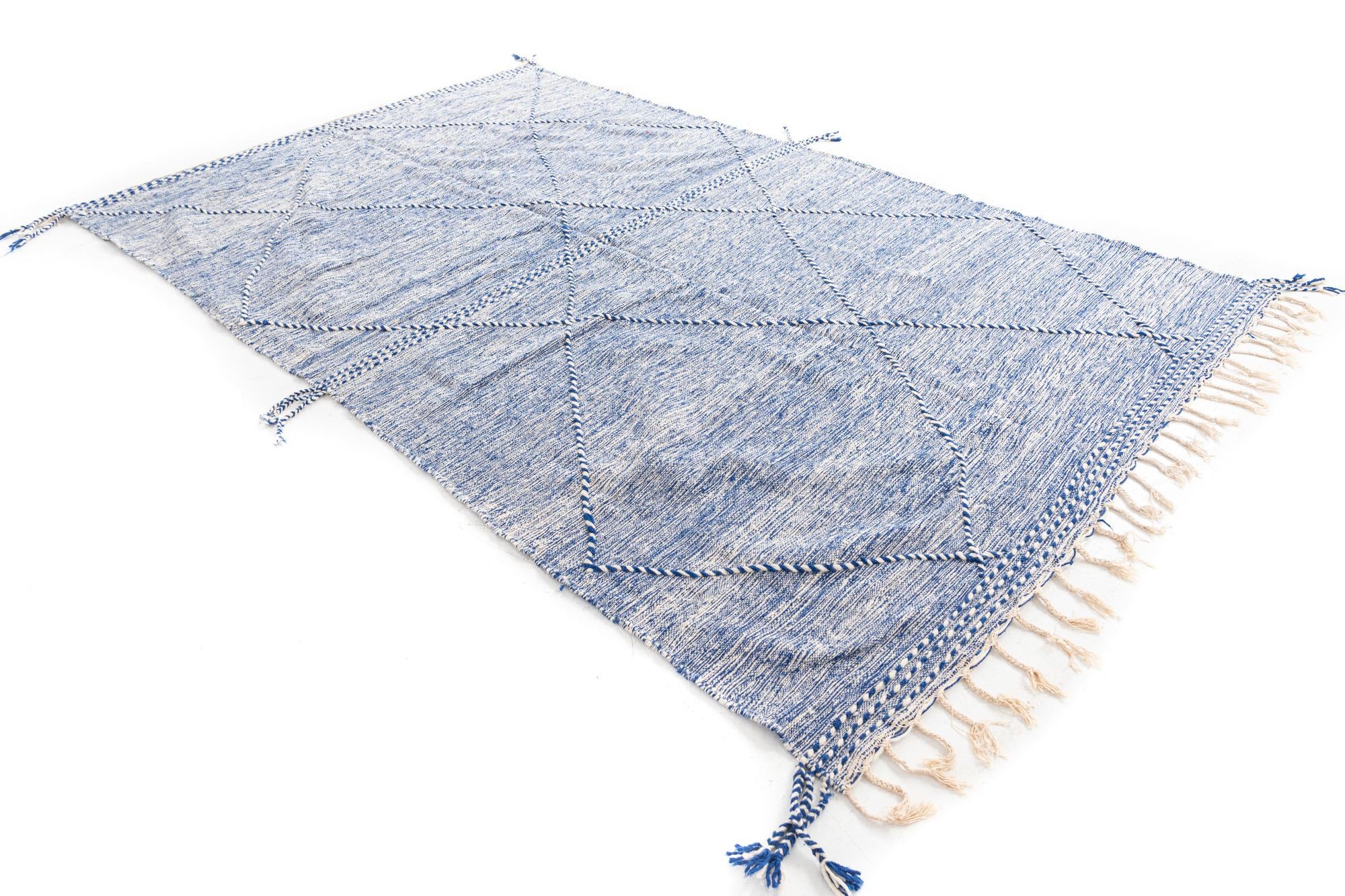 6' 8 x 10' 7 Hand Knotted Moroccan Wool Rug