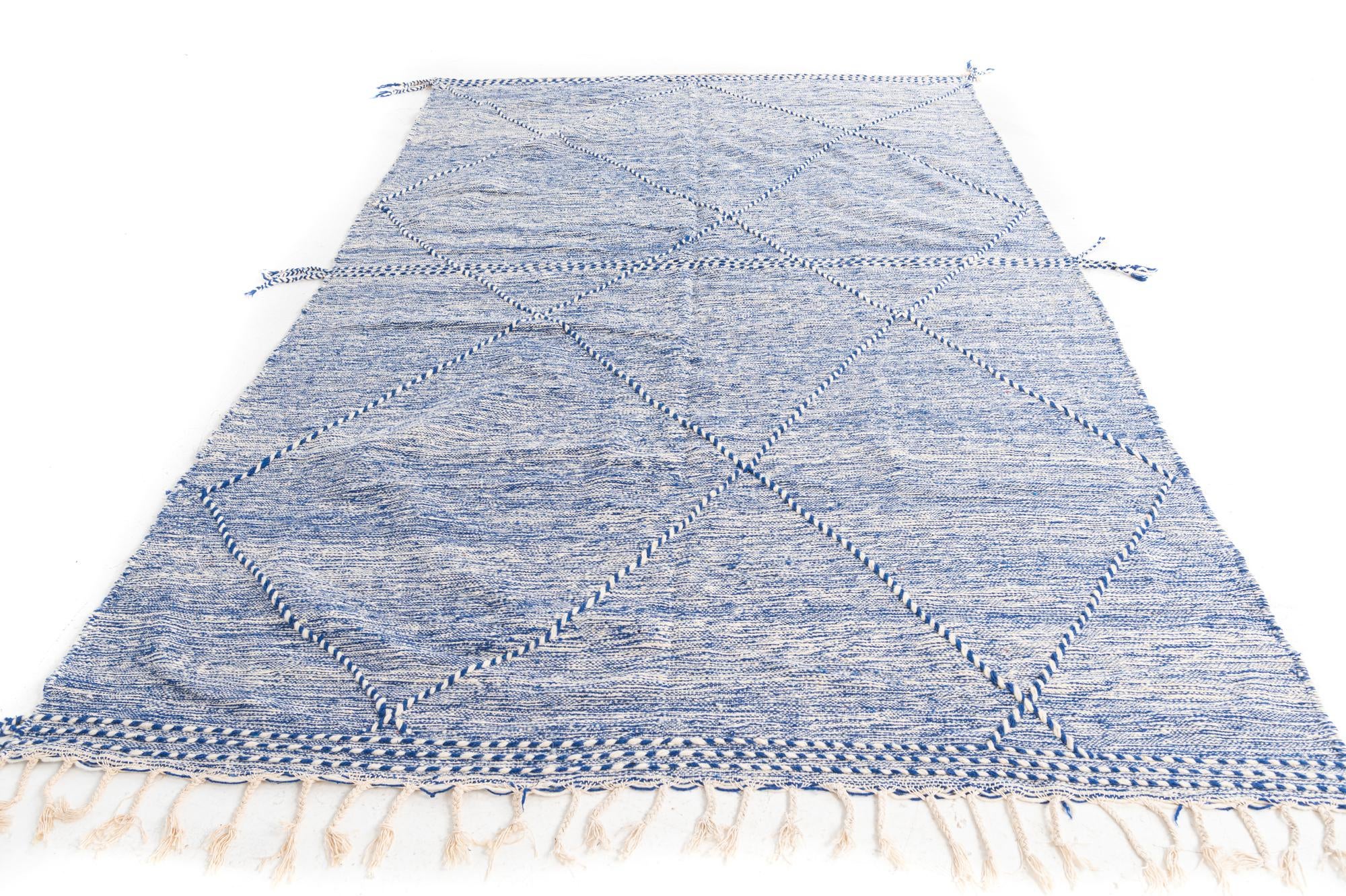 6' 8 x 10' 7 Hand Knotted Moroccan Wool Rug
