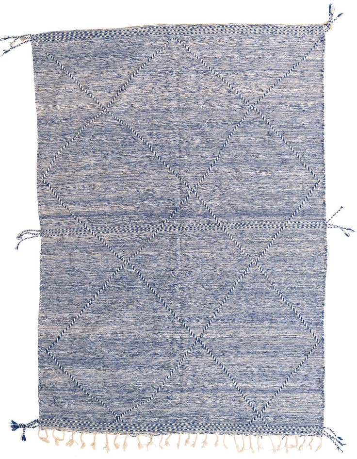 Detail image of 6' 8 x 10' 7 Hand Knotted Moroccan Wool Rug