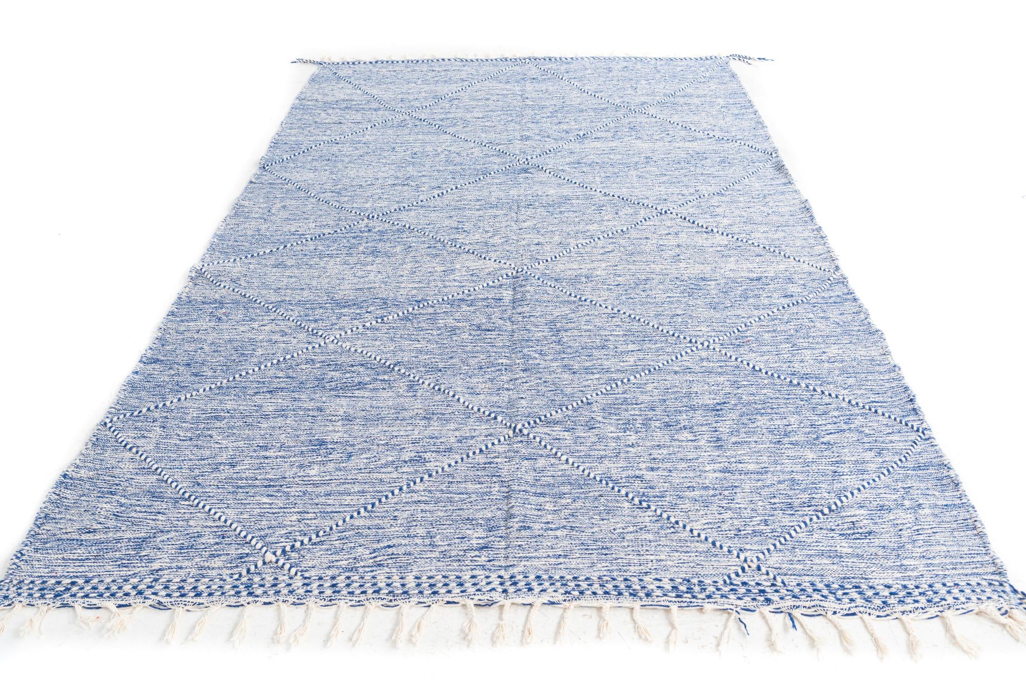 6' 4 x 9' 10 Hand Knotted Moroccan Wool Rug