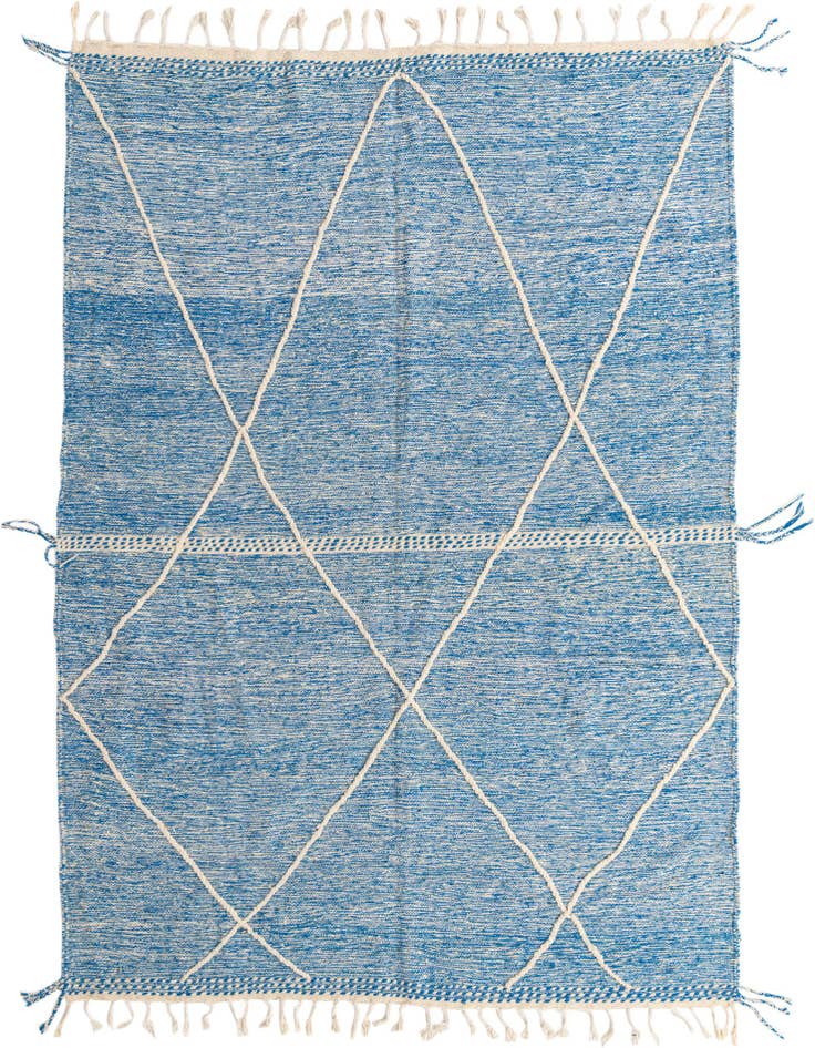 Detail image of 6' 8 x 9' 10 Hand Knotted Moroccan Wool Rug