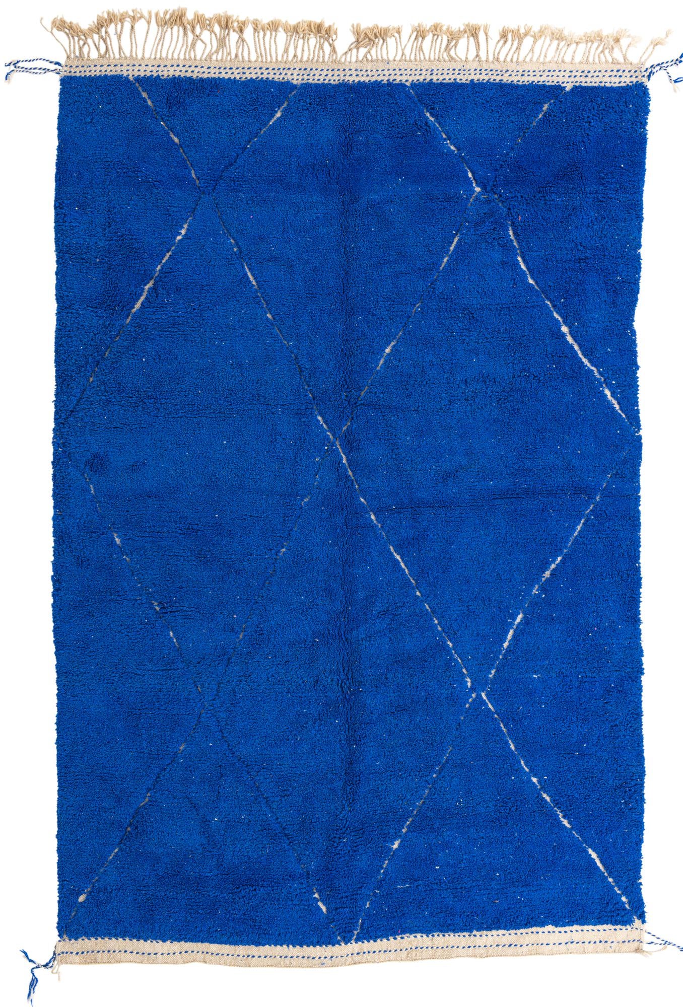 6' 7 x 10' 3 Hand Knotted Moroccan Wool Rug