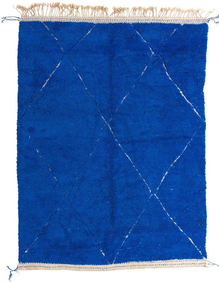Detail image of 6' 7 x 10' 3 Hand Knotted Moroccan Wool Rug