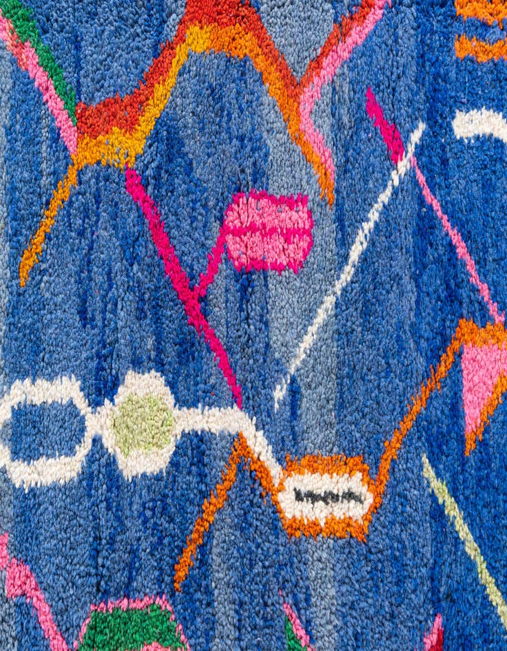 Detail image of 5' x 8' 7  Hand Knotted Moroccan Wool Rug