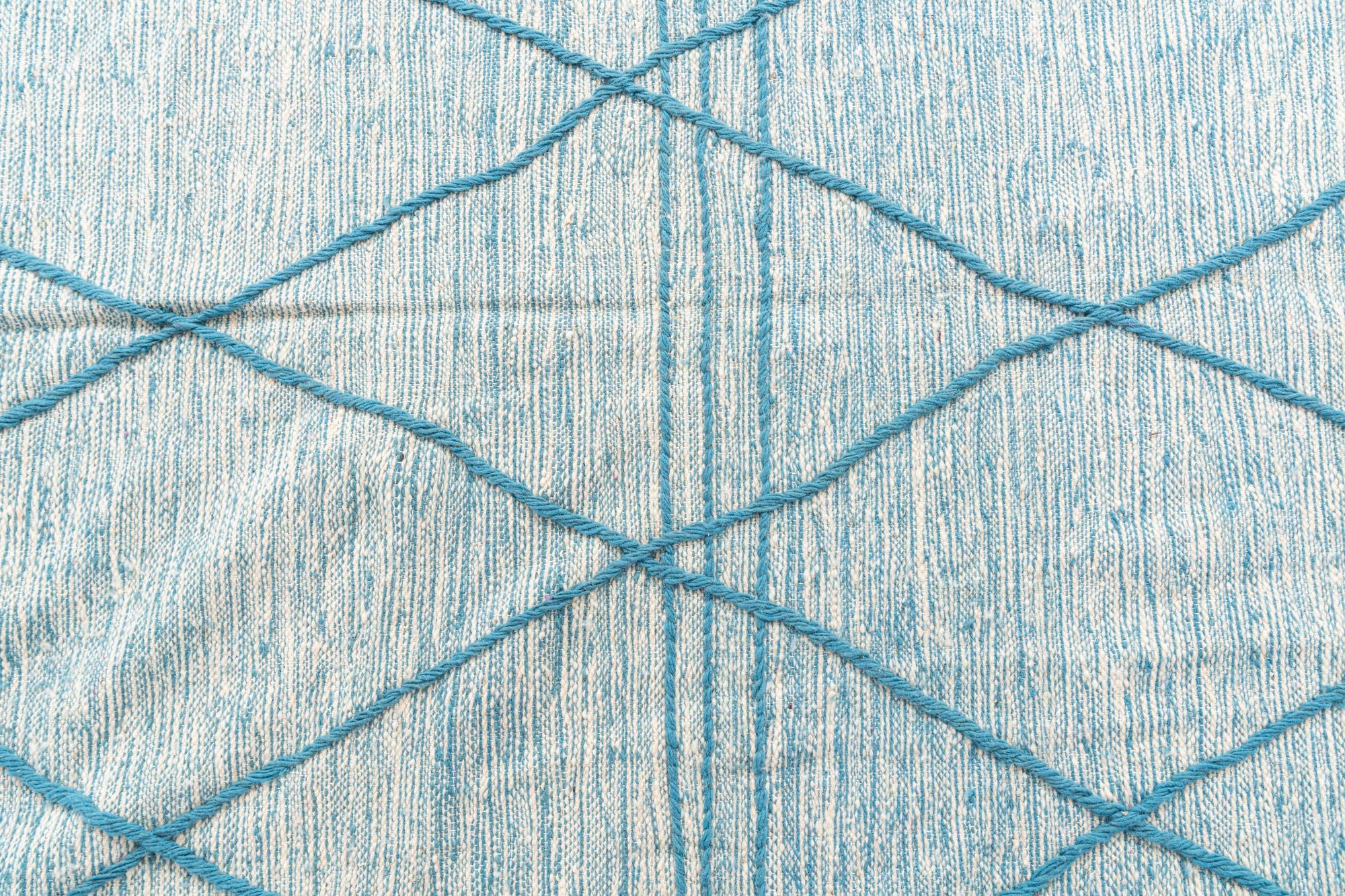 6' 9 x 9' 8 Hand Knotted Moroccan Wool Rug