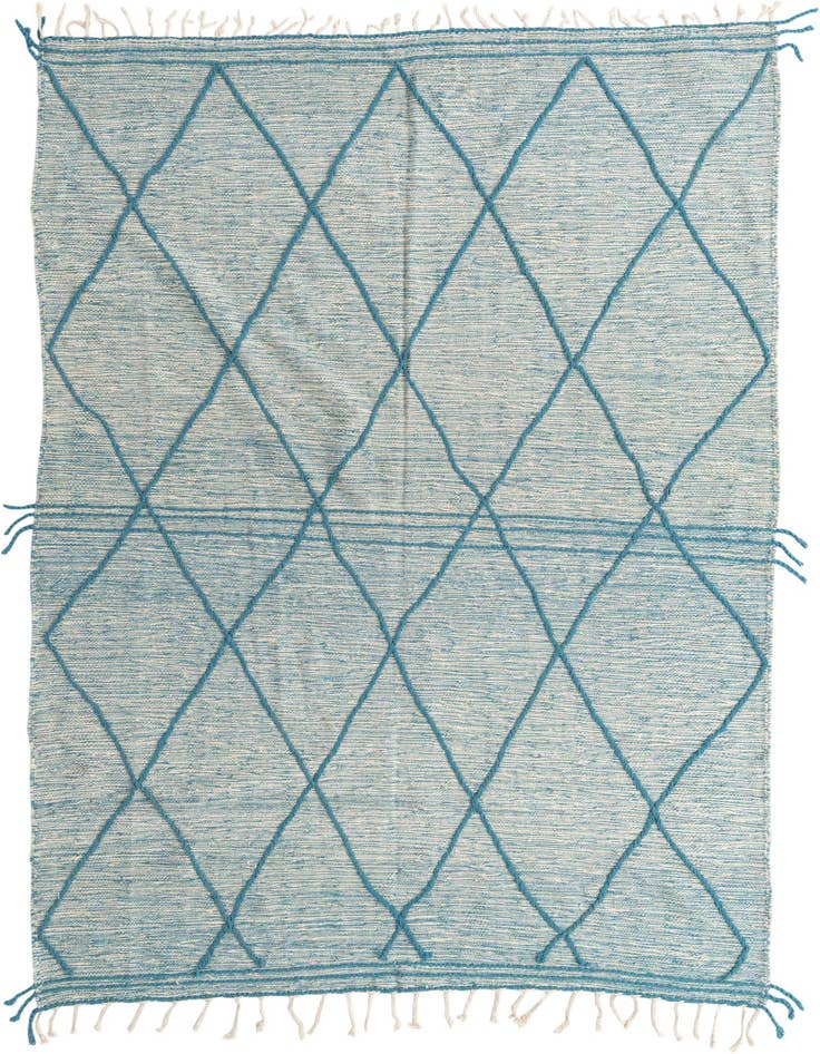 Detail image of 6' 9 x 9' 8 Hand Knotted Moroccan Wool Rug