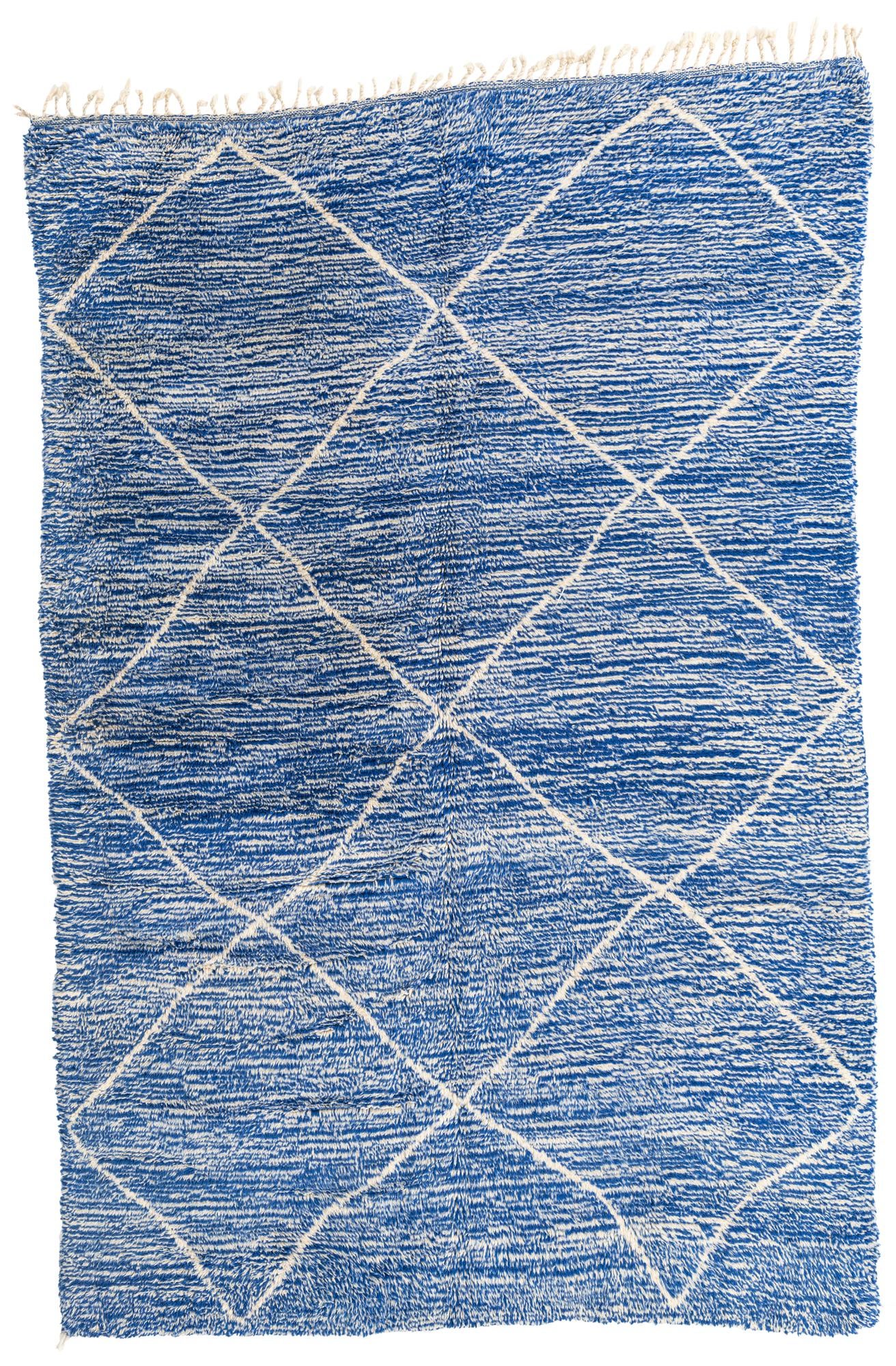 6' 7 x 9' 10 Hand Knotted Moroccan Wool Rug
