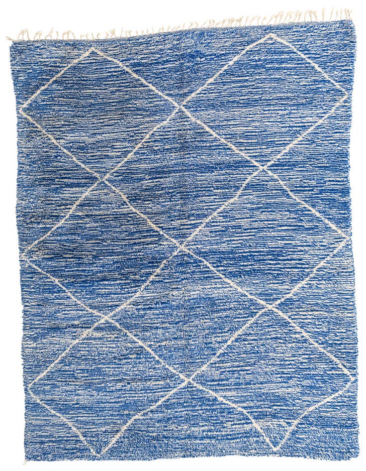 Detail image of 6' 7 x 9' 10 Hand Knotted Moroccan Wool Rug