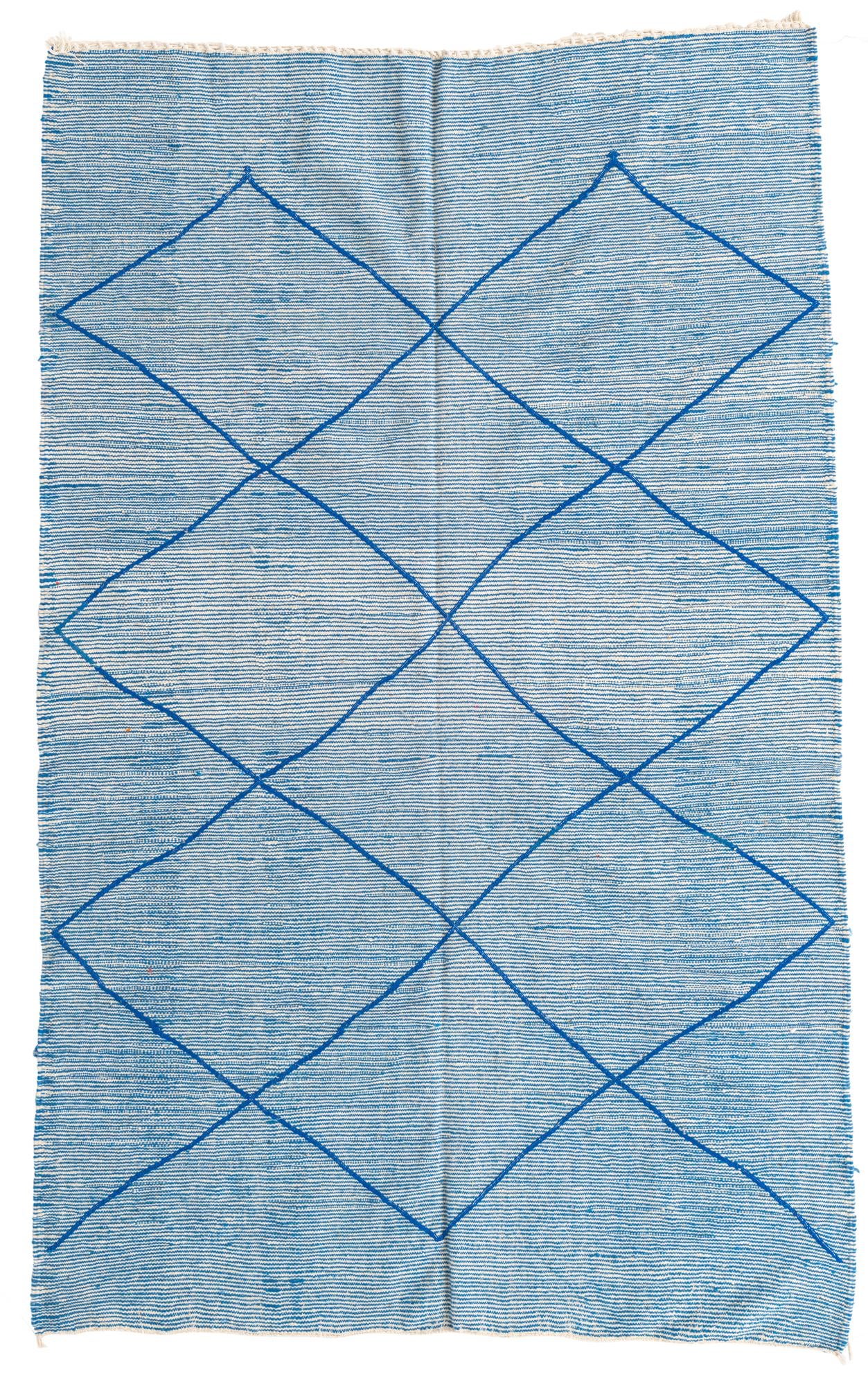 4' 10 x 7' 8 Hand Knotted Moroccan Wool Rug