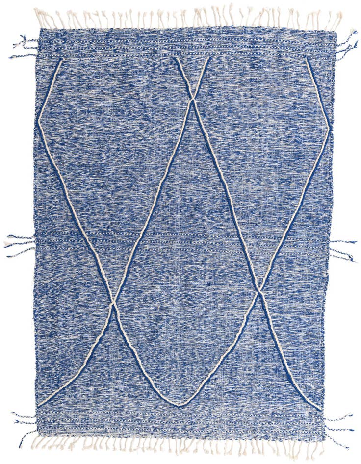 Detail image of 6' 6 x 9' 6 Hand Knotted Moroccan Wool Rug