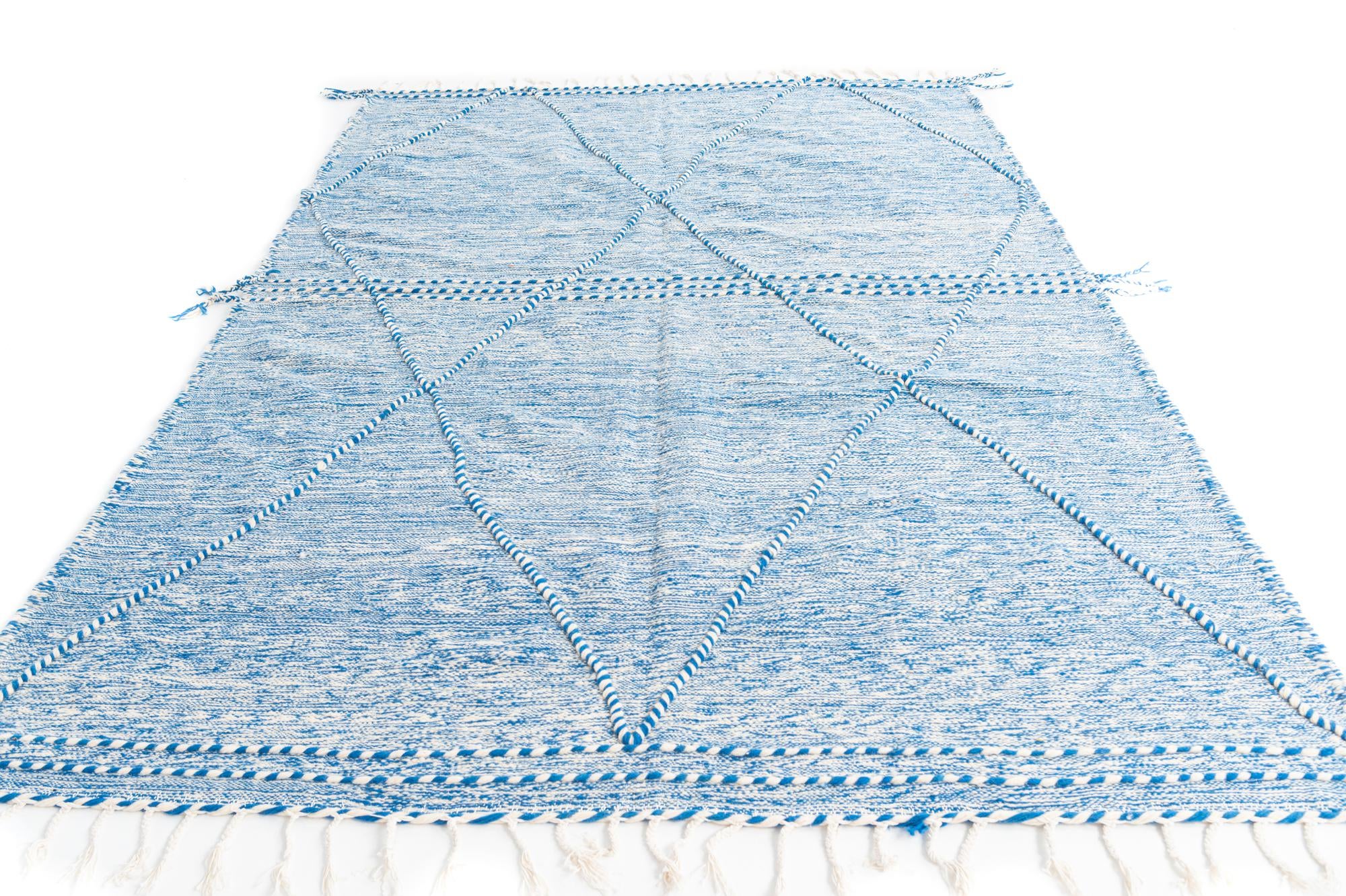 6' 8 x 9' 9 Hand Knotted Moroccan Wool Rug