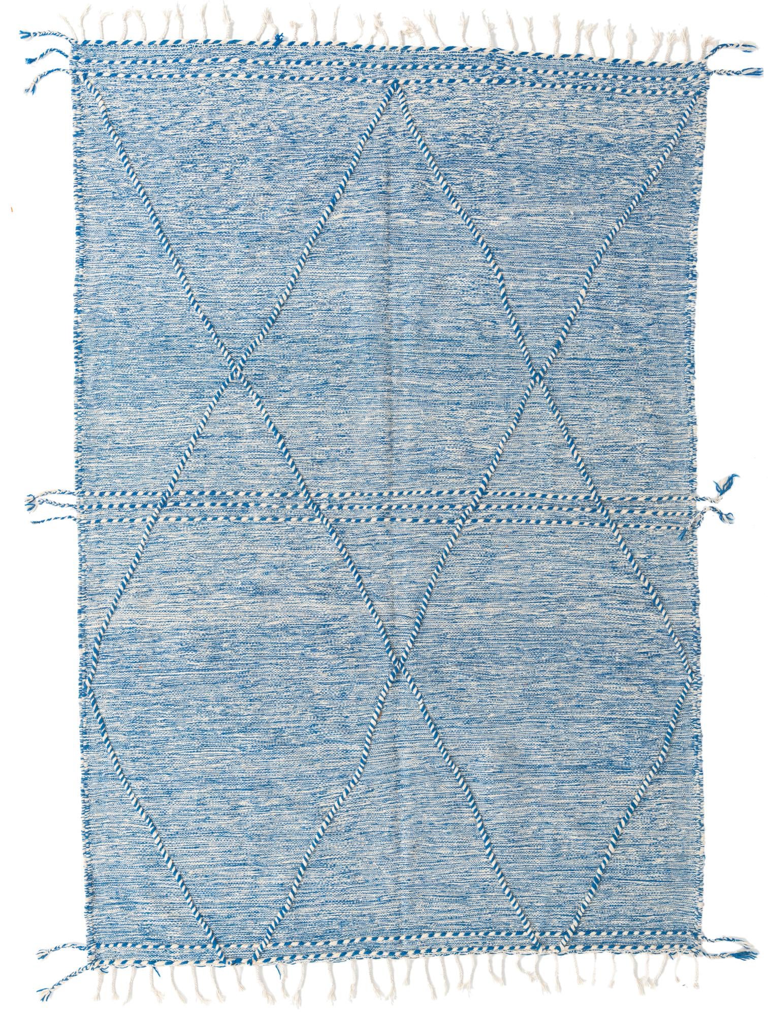6' 8 x 9' 9 Hand Knotted Moroccan Wool Rug