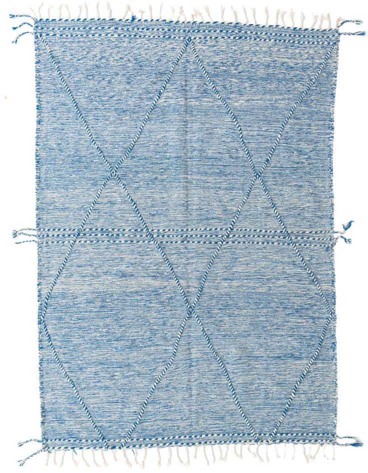 Detail image of 6' 8 x 9' 9 Hand Knotted Moroccan Wool Rug
