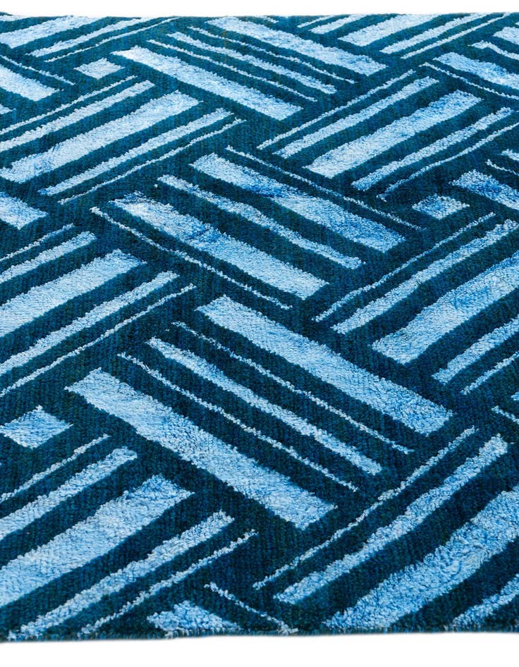 Detail image of 4' 10 x 8' 3  Hand Knotted Moroccan Rug