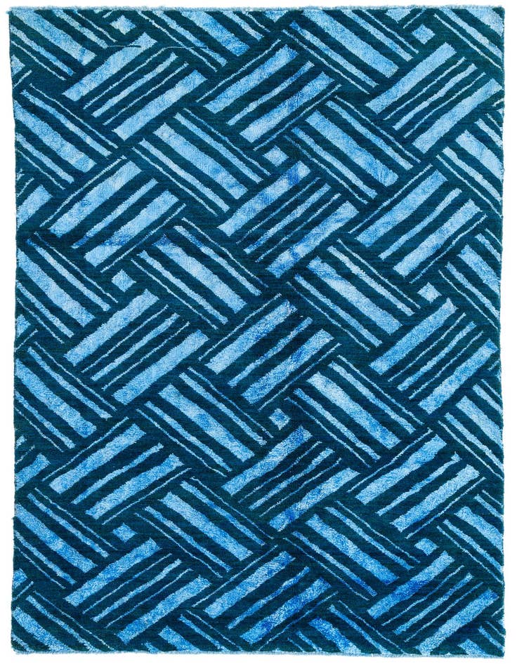 Detail image of 4' 10 x 8' 3 Hand Knotted Moroccan Rug